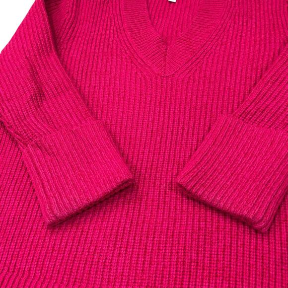 Athleta Shasta V-Neck Sweater Pink Size S Wool Blend Knitted Oversized Comfy - Picture 4 of 8